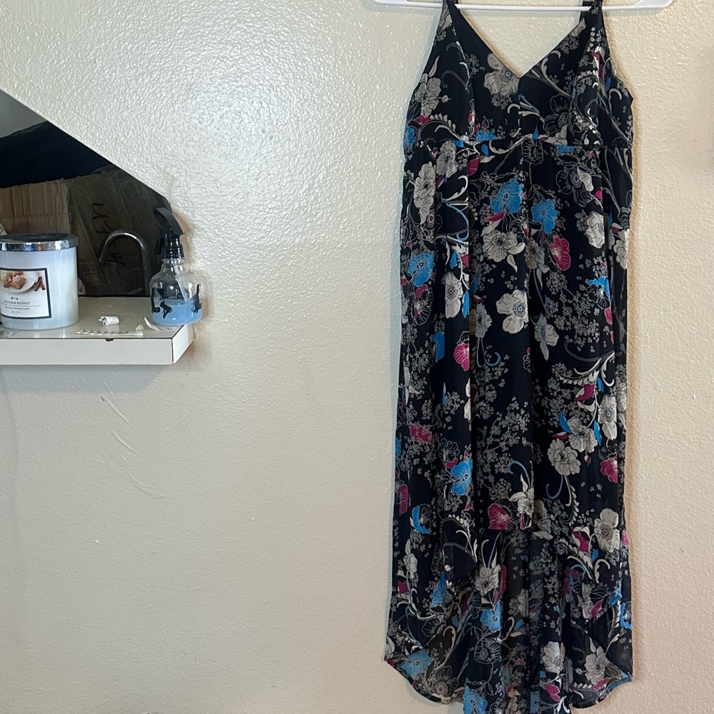 Decree Black and Blue Patterned Blouse